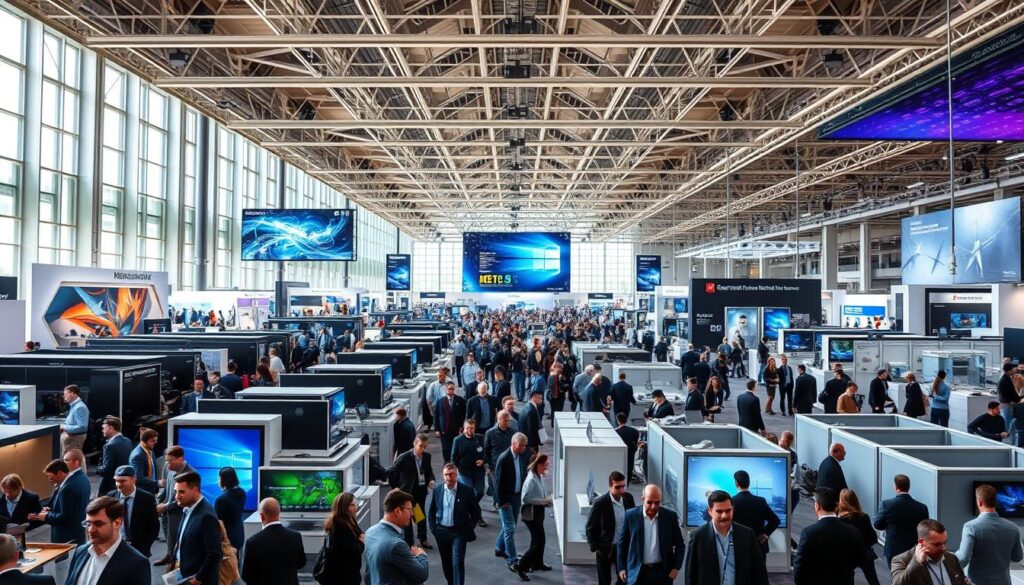 tech conference exhibition hall